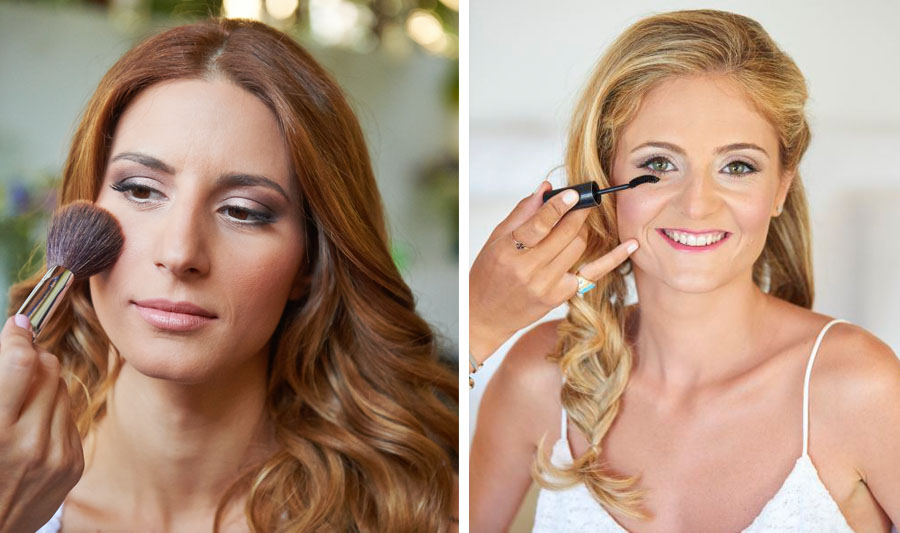 Wedding Hairdressing and Makeup for wedding in santorini3
