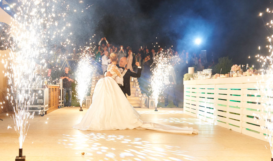 fireworks displays wedding in santorini3